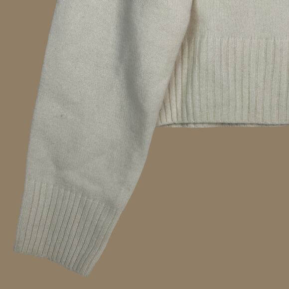 Everlane The Good Merino Wool Mock Neck Sweater Bone Women's XS NWT FLAWS - Picture 8 of 16